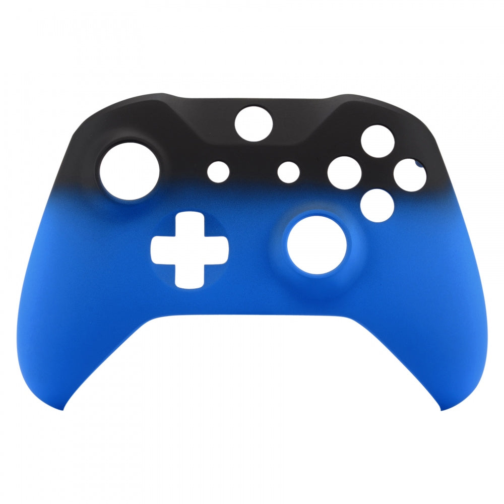 ExtremeRate Shadow Blue Soft Touch Grip Replacement Faceplate for Xbox One S & Xbox One X Controller - Enhanced Comfort for Gaming Sessions, DIY Customization, and Long-Lasting Durability