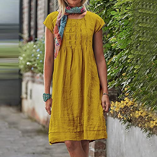 Linen Dress Yellow