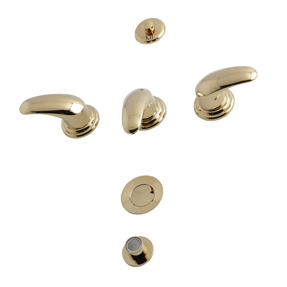 Kingston Brass KB6322LL Legacy 3-Handle Bidet Faucet with Brass Pop-Up Drain - Premium Bathroom Fixture for Modern Toilets & Hygienic Cleaning