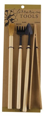 4-Piece Terrarium Tool Kit for Indoor Plants - Essential Gardening Tools for Succulents, Miniature Gardens & DIY Plant Projects