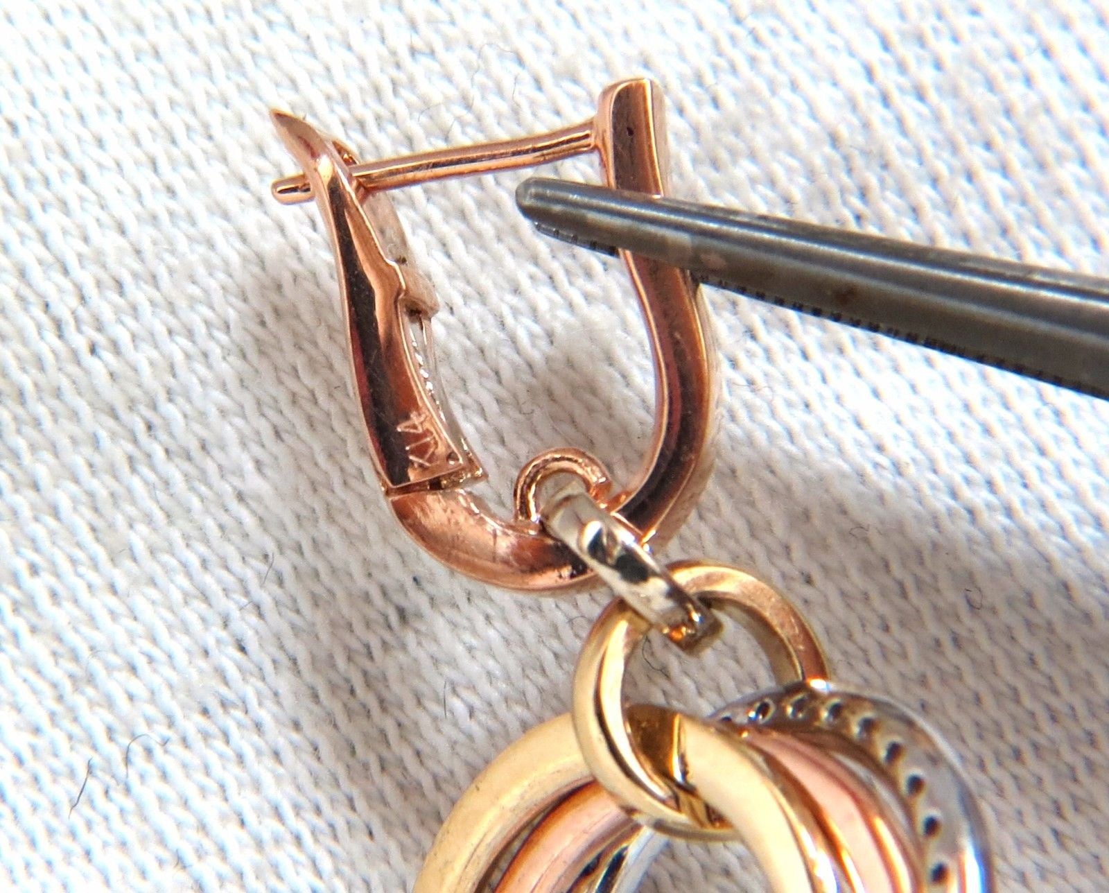 0.50 Carat Natural Diamond Rolling Loop Dangle Earrings in 14K Gold - Elegant & Timeless Jewelry for Parties, Weddings & Special Occasions