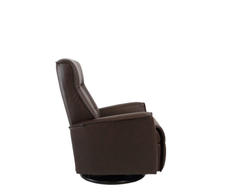 Premium Fjords Harstad Recliner Chair - Genuine Top Grain Leather, Ergonomic Design for Ultimate Comfort - Perfect for Living Room, Home Theater & Office Relaxation