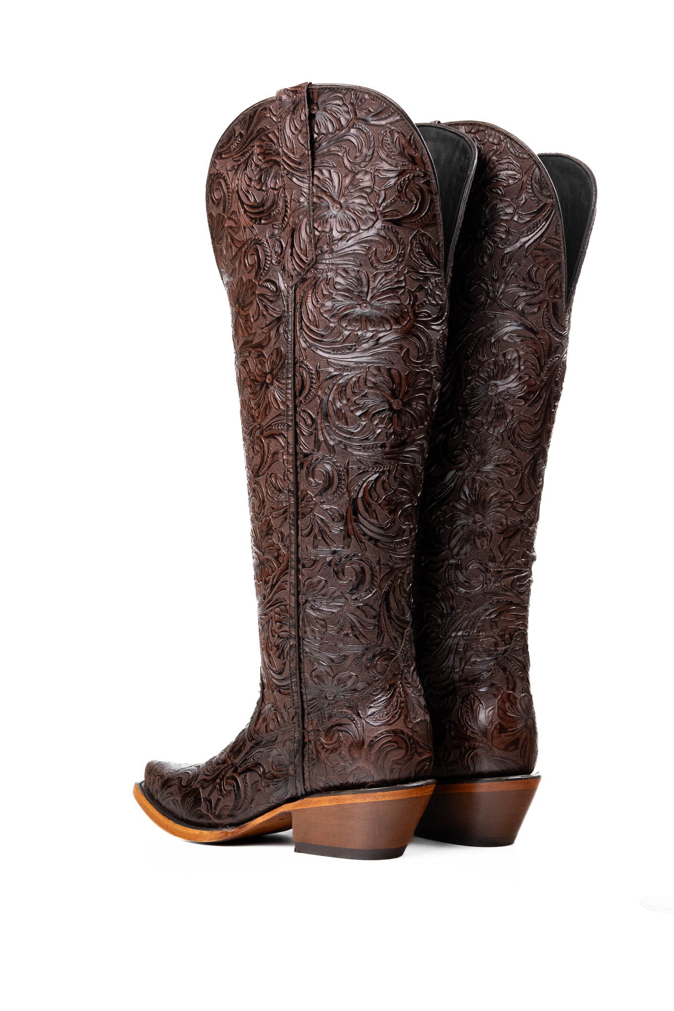 Nancy Women's Tall Wide Calf Snip Toe Cowgirl Boots - Western Riding Boots for Country Dancing, Rodeo & Everyday Wear