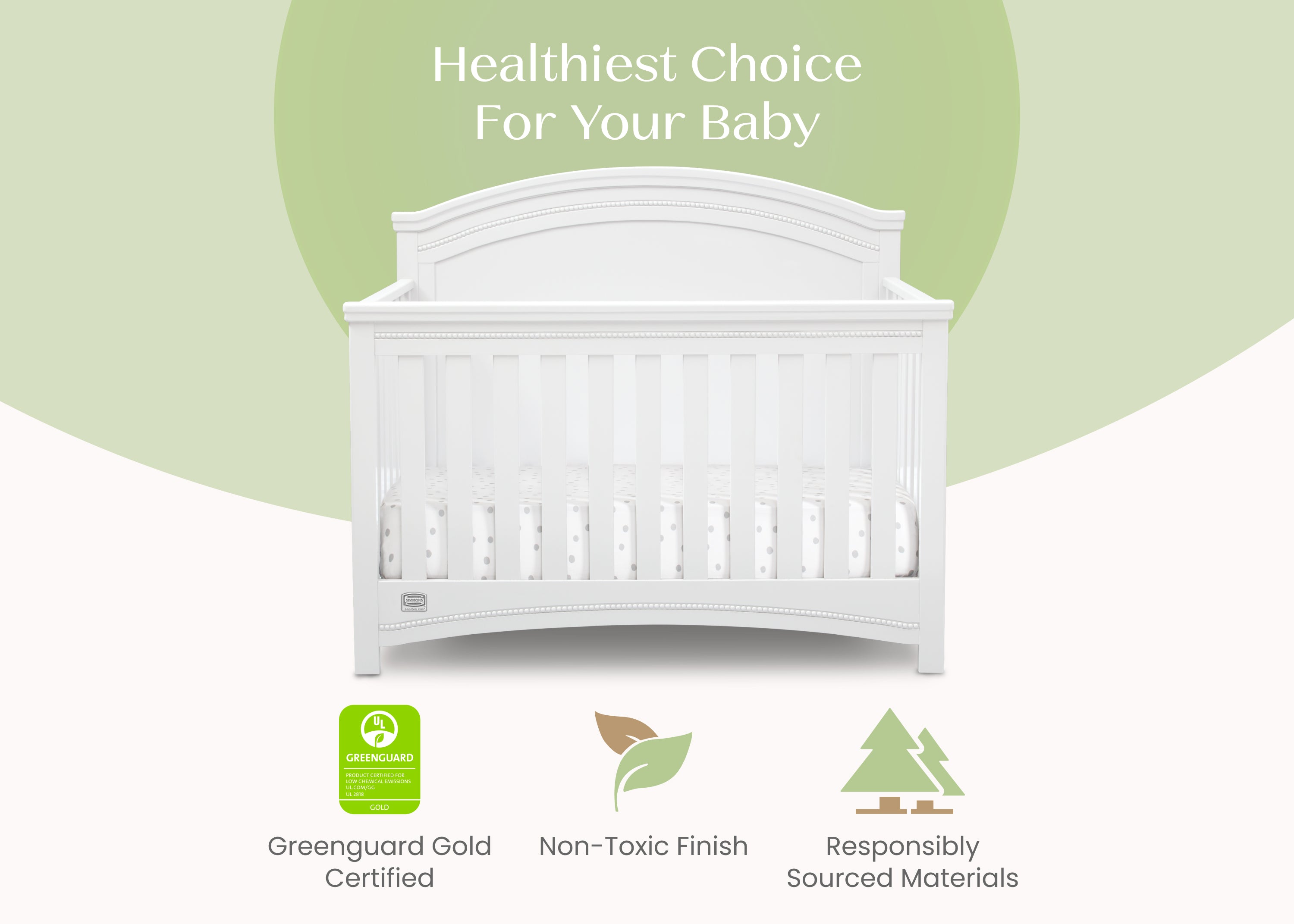 Emma Crib 'N' More - Convertible Baby Crib with 3-in-1 Design for Nursery, Toddler Bed & Daybed | Perfect for Newborns to Toddlers | Safe & Stylish Nursery Furniture for Modern Homes