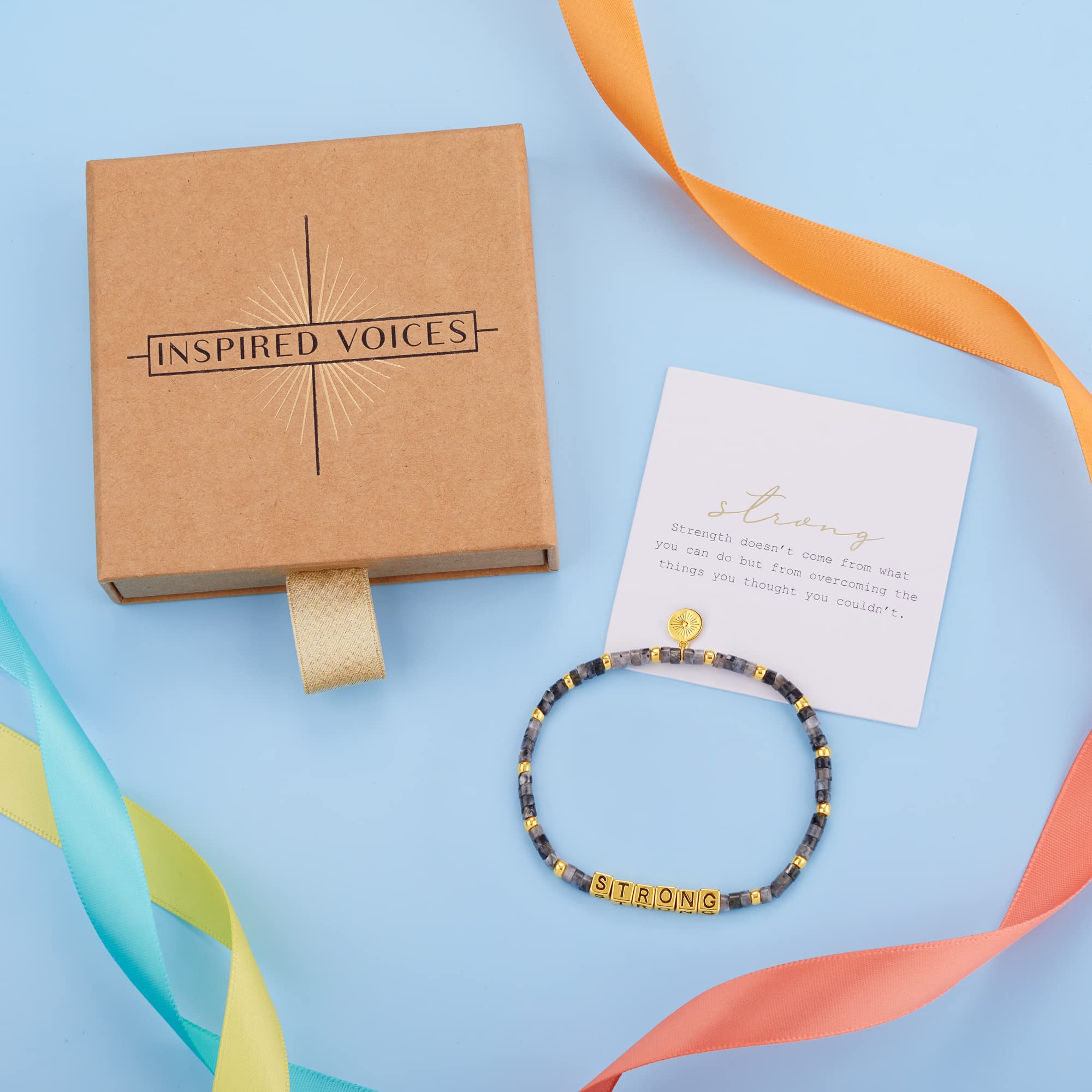 Inspired Voices Motivational Bracelets for Women - Inspirational Jewelry, Beaded Stretch Bracelets, Encouragement Gifts | Perfect for Daily Wear, Gifts, and Self-Empowerment