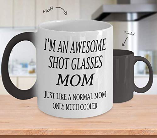Color Changing Shot Glasses - Funny Gift for Mom - Awesome Mom Hobbies Mug - Unique Temperature Sensitive Design - Perfect for Parties, Birthdays & Mother's Day Celebrations (AO8456)