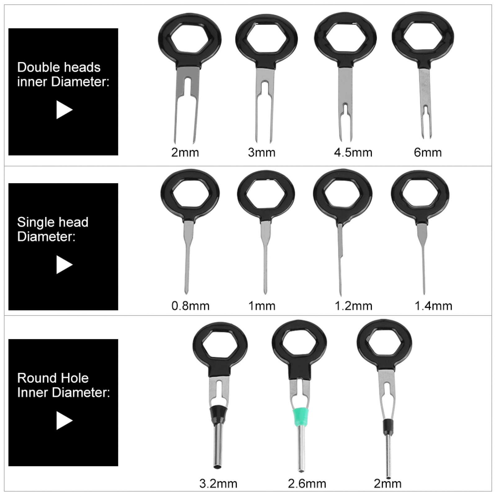 11Pcs Car Wire Harness Terminal Release Tool Set - Plug Extraction Pick, Connector Crimp Pin Back Needle & Removal Key for Automotive Electrical Repairs | Ideal for Mechanics, DIY Car Enthusiasts & Wiring Projects