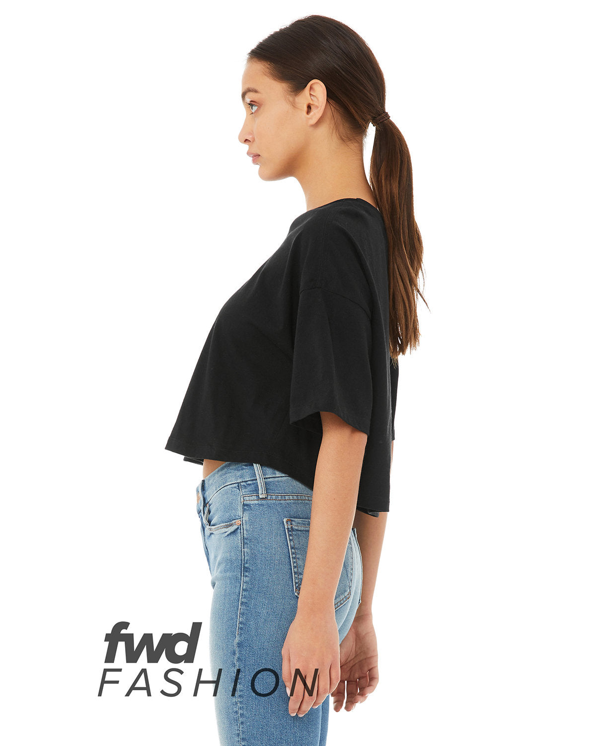 Bella + Canvas 6482 FWD Fashion Ladies' Jersey Cropped T-Shirt - Soft & Comfortable Women's Crop Top for Casual Wear, Workout & Street Style