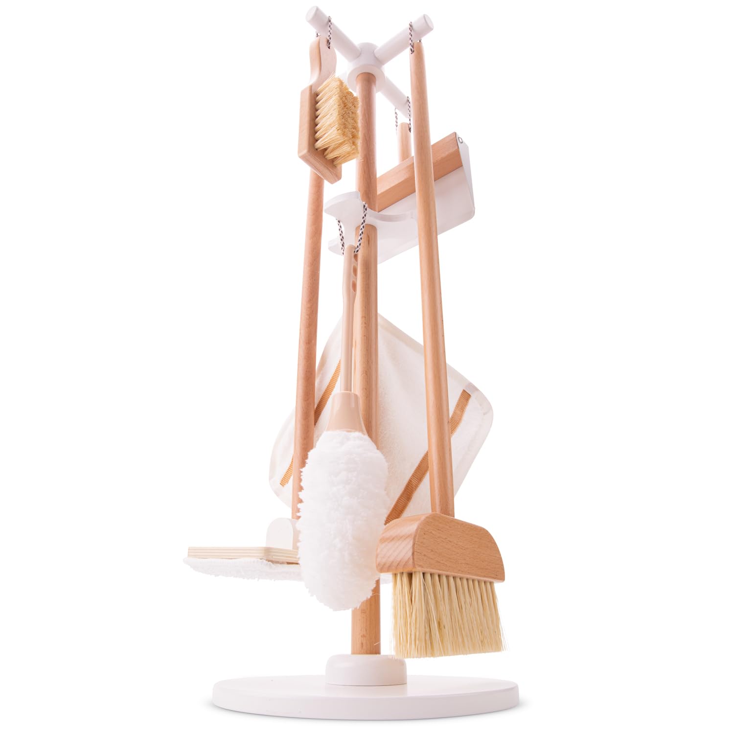 New Classic Wooden Cleaning Toy Kit 18375 - Pretend Play Set for Kids, Montessori Learning & Housekeeping Role Play