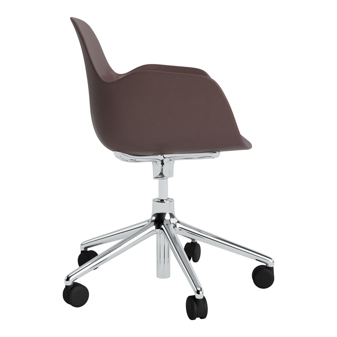 Modern Form Armchair with 5W Swivel Base & Gas Lift Mechanism - Ergonomic Office Chair for Home & Workspace Comfort