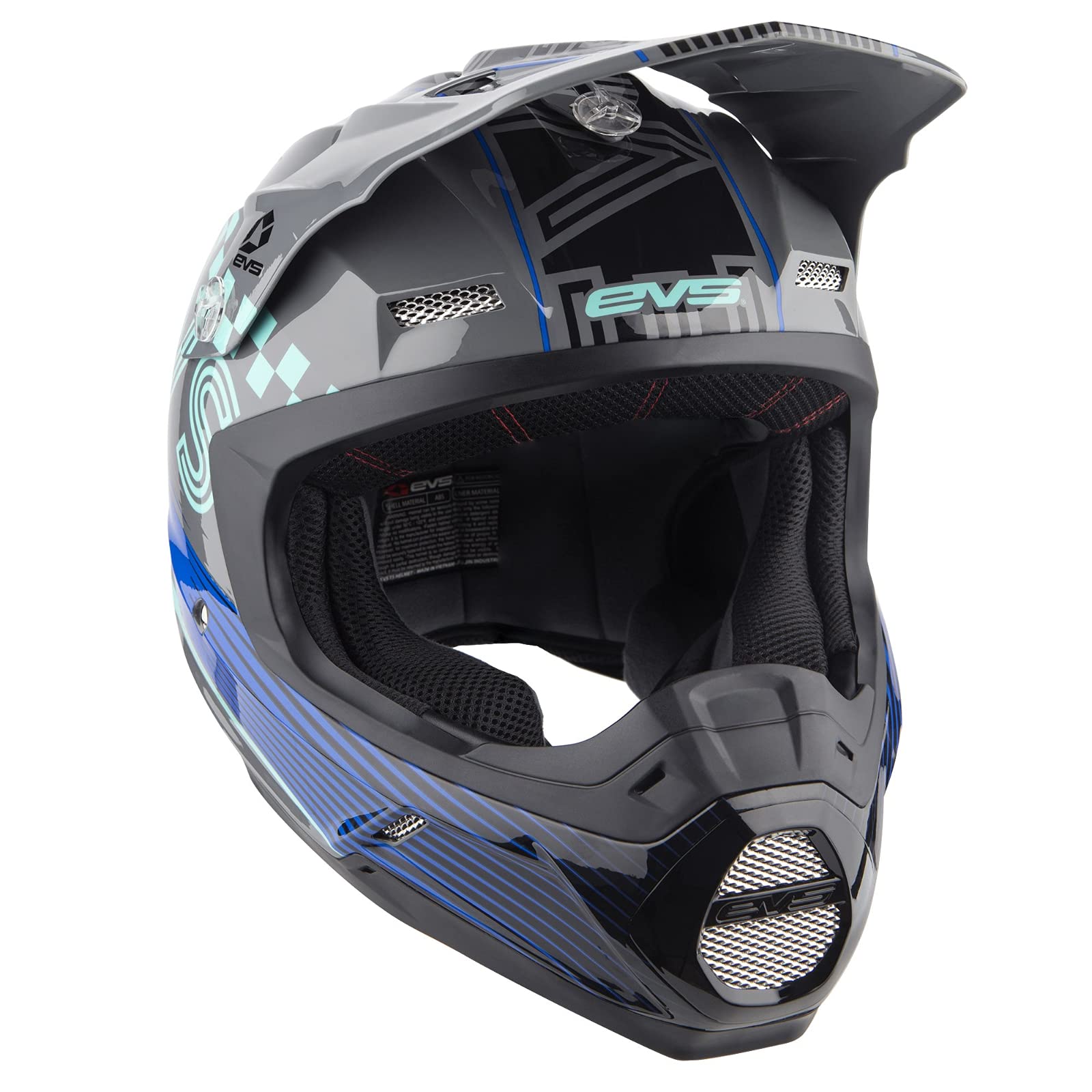 EVS Sports Unisex-Adult T5 Torino Off-Road Full Face Motorcycle Helmet - Dirt Bike, ATV & MX Riding - DOT Certified for Safety & Comfort