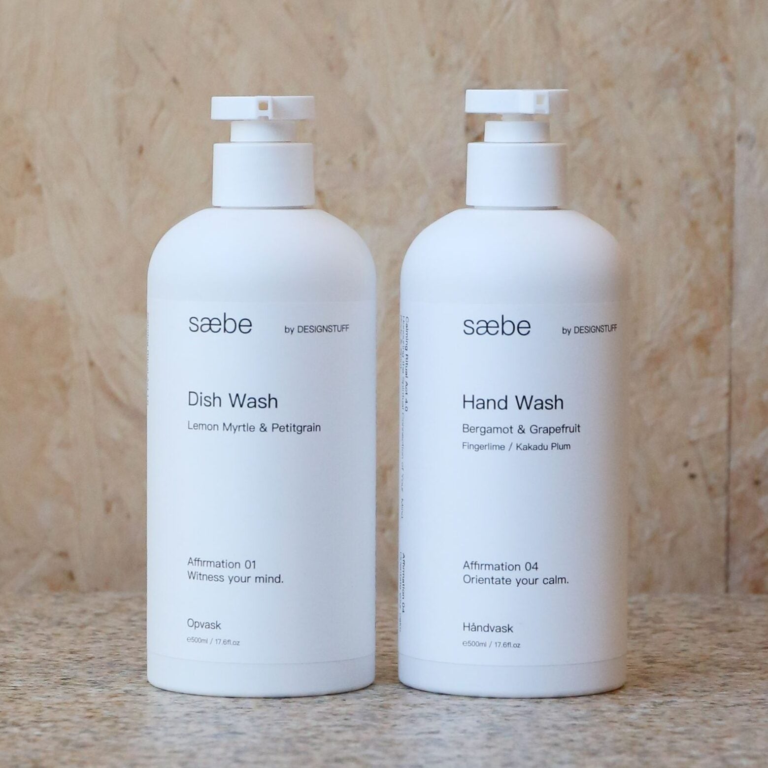 DESIGNSTUFF Saebe Cleanse Box - Eco-Friendly Dish Soap & Hand Wash Set, Plant-Based & Biodegradable for Kitchen & Bathroom | Perfect for Home, RV, Camping & Travel Use