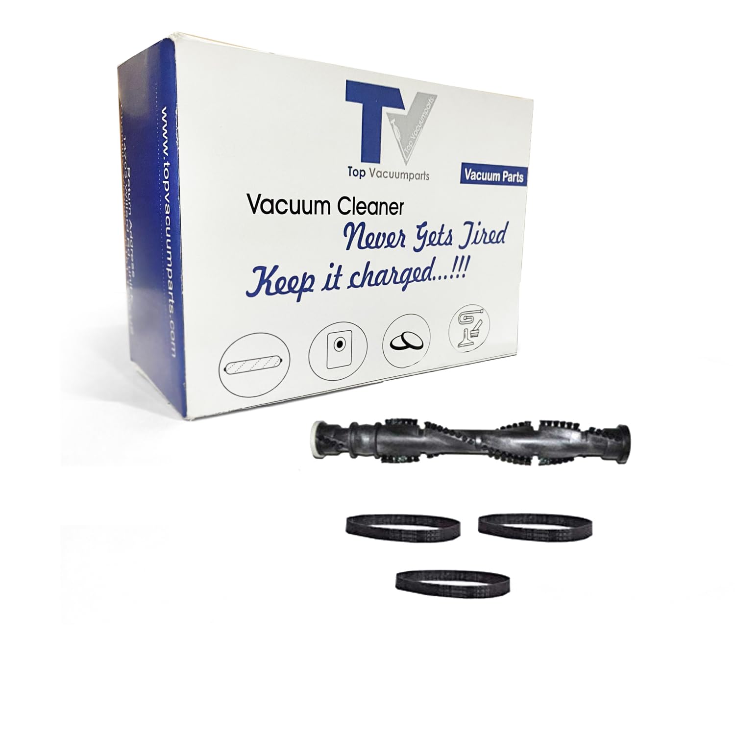Bissell PowerForce Vacuum Cleaner Brush Roller Replacement - Compatible with Models 7,9,10,12,14 - Includes 3 Free Belts - Perfect for Deep Cleaning Carpets & Pet Hair Removal
