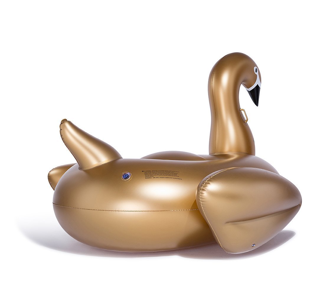 Jasonwell XXXL Giant Inflatable Golden Swan Pool Float - Quick-Fill Valves, Durable Beach & Pool Floatie for Adults Kids, Summer Party Decor, Lounge Raft for Swimming Pools, Lakes, and Backyard Gatherings