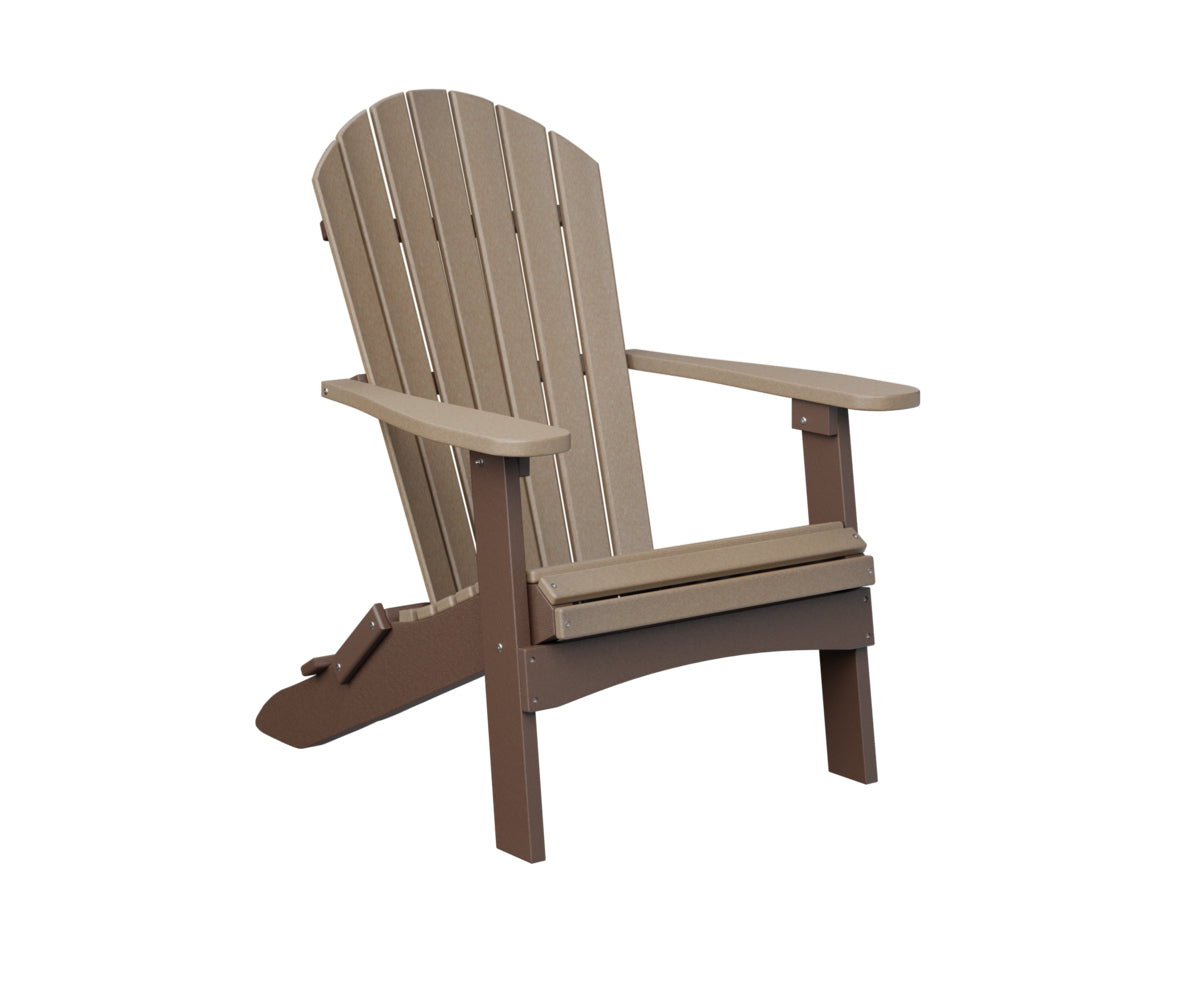 Berlin Gardens ComfoBack Folding Adirondack Chair - Outdoor Patio Furniture for Deck, Poolside & Garden Relaxation