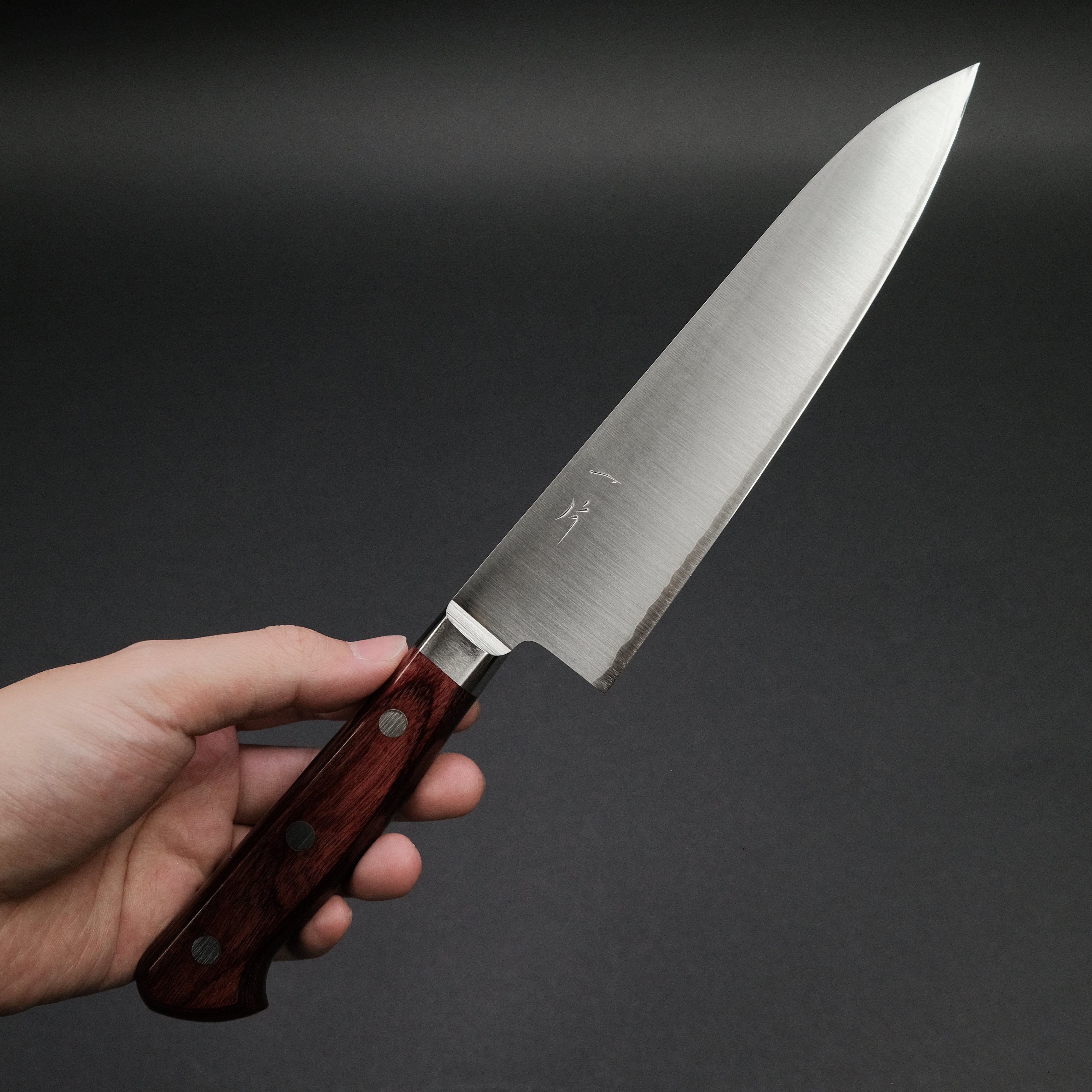 Hitohira TP Gyuto 180mm Japanese Chef Knife with Wine Pakka Handle - Premium Kitchen Knife for Sushi, Meat Cutting & Professional Cooking