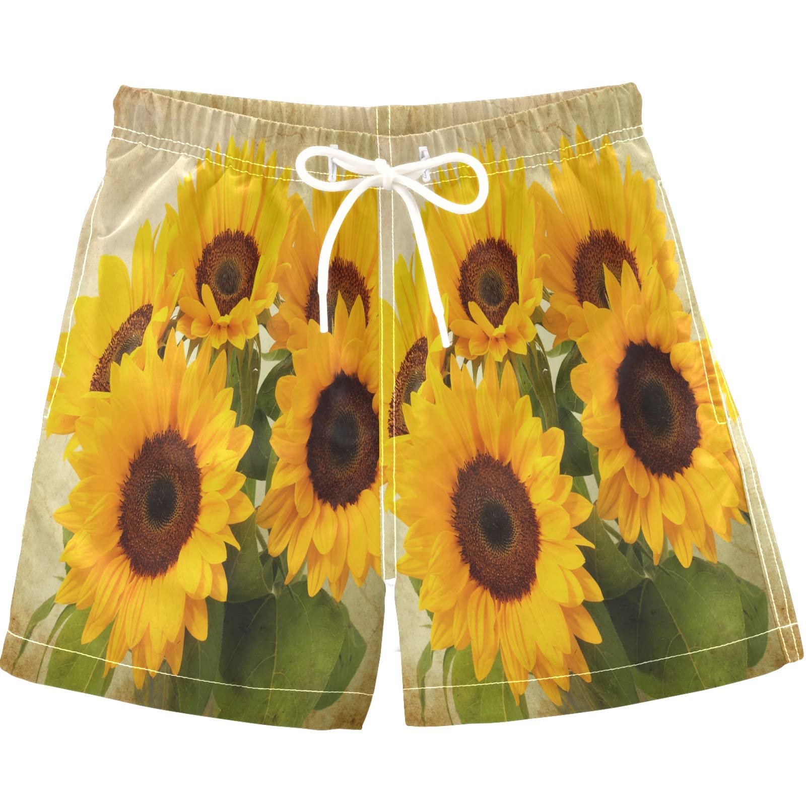 Sunflower Swim Trunks for Toddler Boys - Beach & Pool Swimwear