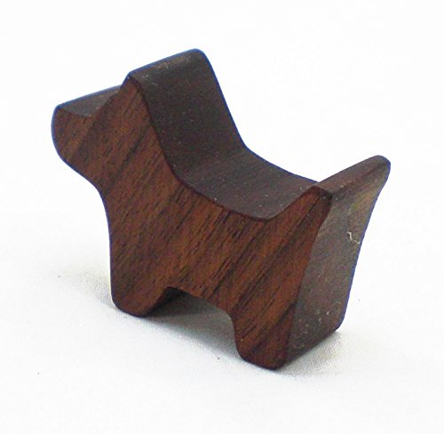 Premium Wooden Dog Toy - Handcrafted Wood Scottish Terrier Chew Toy for Small & Medium Dogs - Durable Natural Wood Puppy Teething Toy for Indoor & Outdoor Play