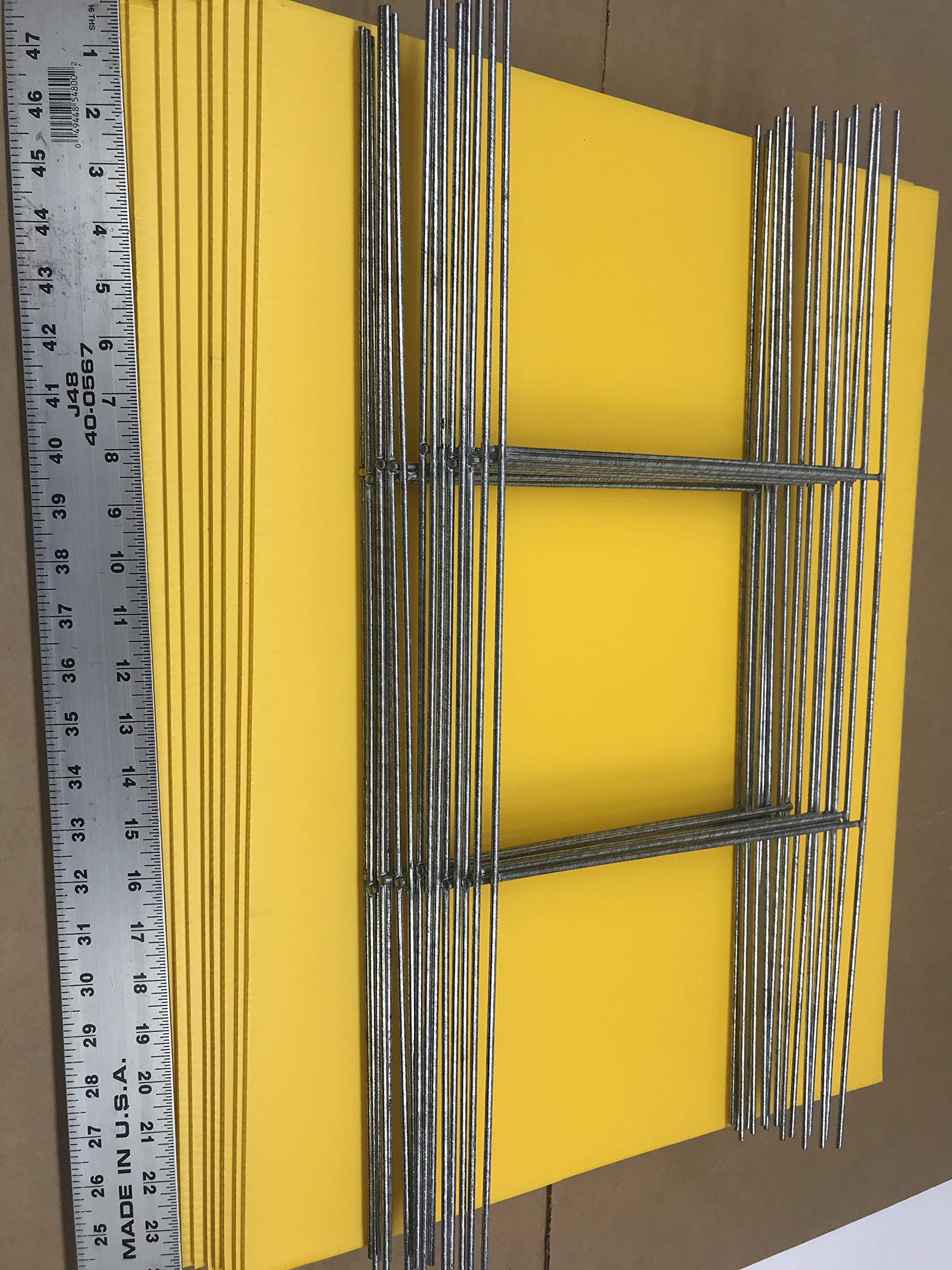 30 Pack 18x24 Inch Yellow Corrugated Plastic Yard Signs with 24x10 Inch Metal Stakes - Perfect for Garage Sales, Advertising Rentals, Open Houses, Estate Sales, Now Hiring, and Political Campaigns - Ideal for Outdoor Events and Business Promotions