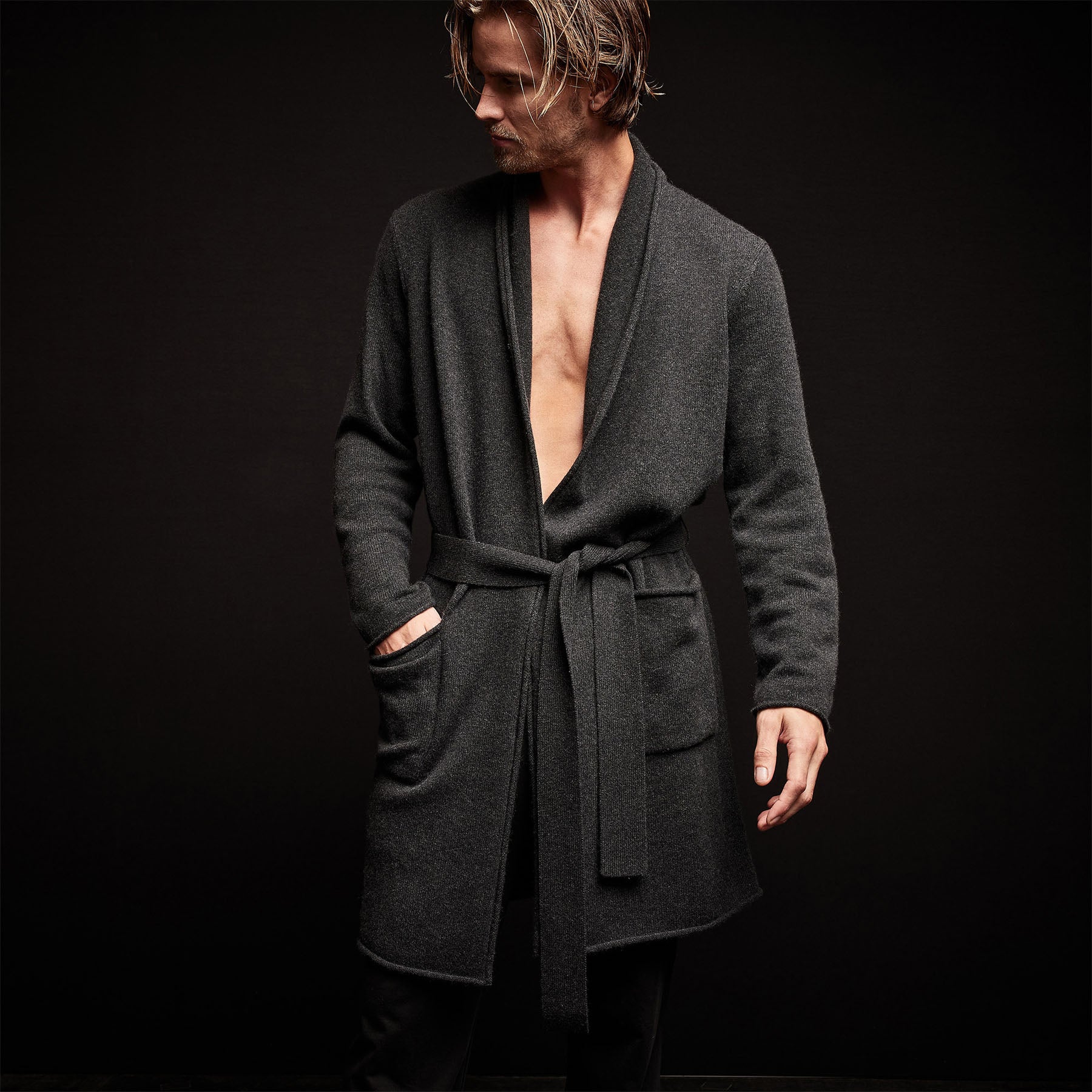 Eco-Friendly Recycled Cashmere Robe - Soft & Luxurious Women's Loungewear - Perfect for Spa Days, Relaxing at Home & Cozy Evenings