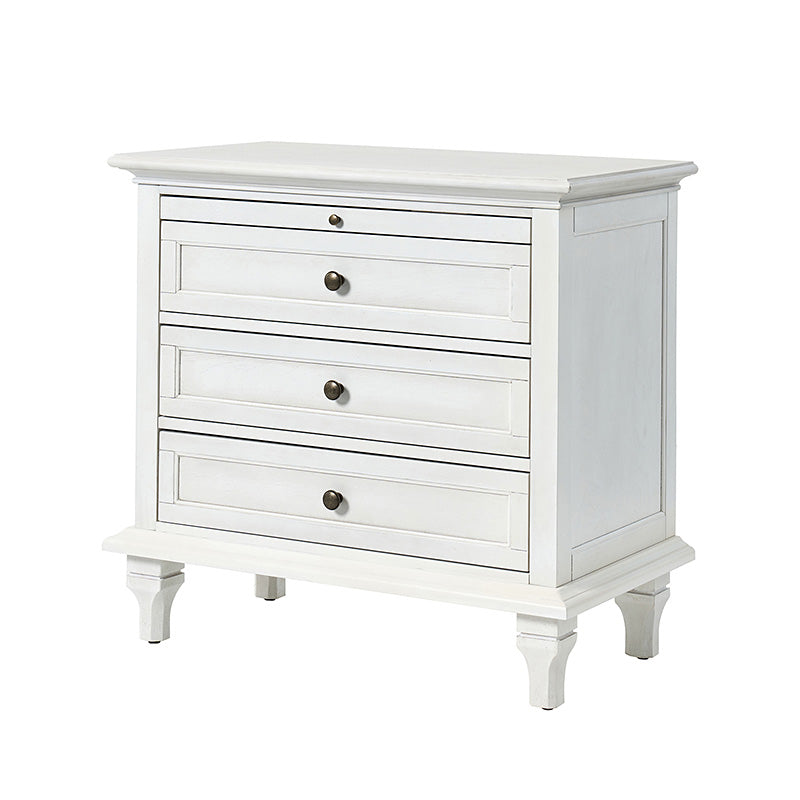 Galatea 3-Drawer Nightstand with USB Charging Ports & Power Outlets - Modern Bedside Table with Storage for Bedroom, Living Room or Office