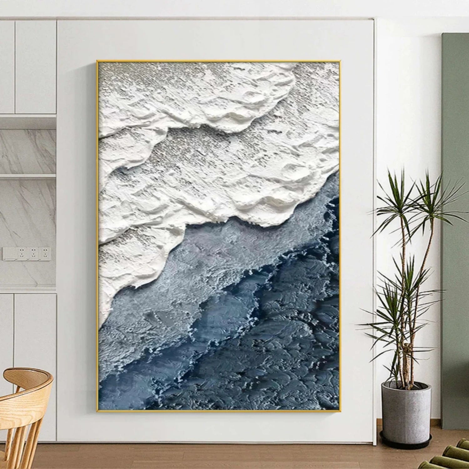 Ocean and Sky Painting #OS 245 - Handmade Canvas Wall Art for Home & Office Decor - Perfect for Living Room, Bedroom, or Office