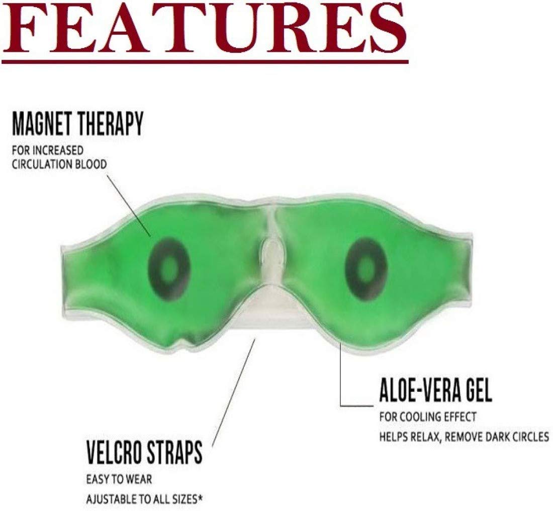 RAVARIYA Aloe Vera Cooling Eye Mask for Puffy Eyes & Dark Circles - 3 Pack - Soothing Gel Eye Pads for Relaxation, Sleep & Travel