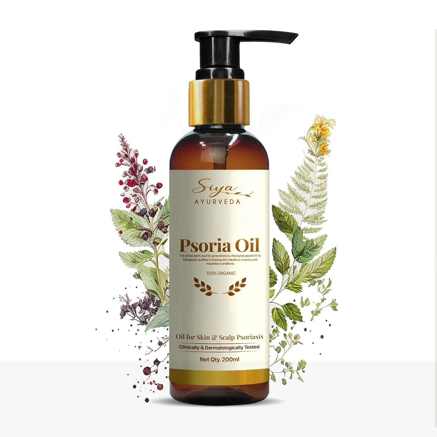 VIVA Psoria Oil - Ayurvedic Treatment Oil for Psoriasis, Eczema & Dry Skin Relief - 200ml | Natural Ingredients for Soothing Itch & Inflammation | Perfect for Daily Skincare Routine & Scalp Treatment