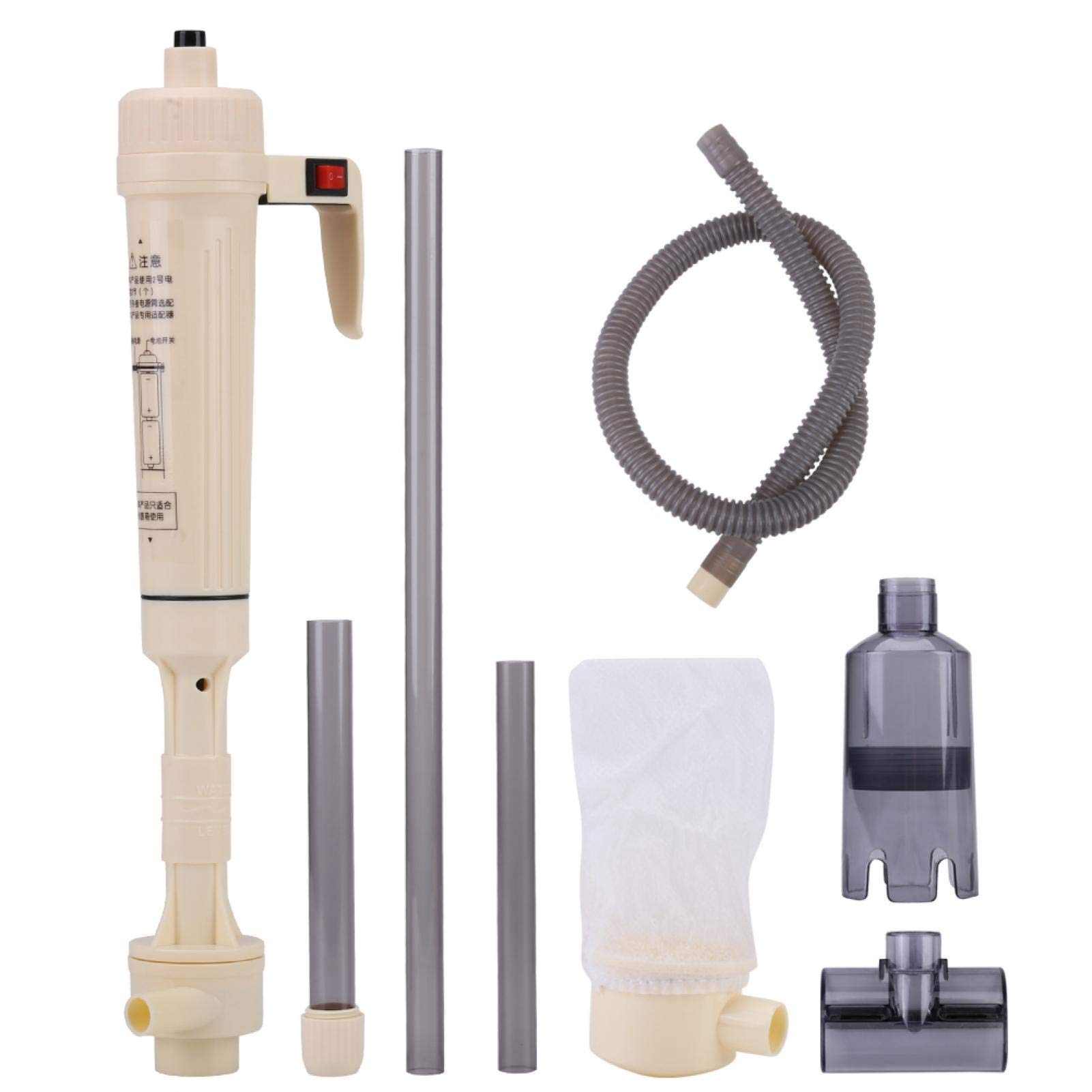 Battery-Operated Aquarium Gravel Vacuum Cleaner - Electric Water Changer for Fish Tank Maintenance | Perfect for Cleaning Sand, Debris & Water Changes in Home Aquariums