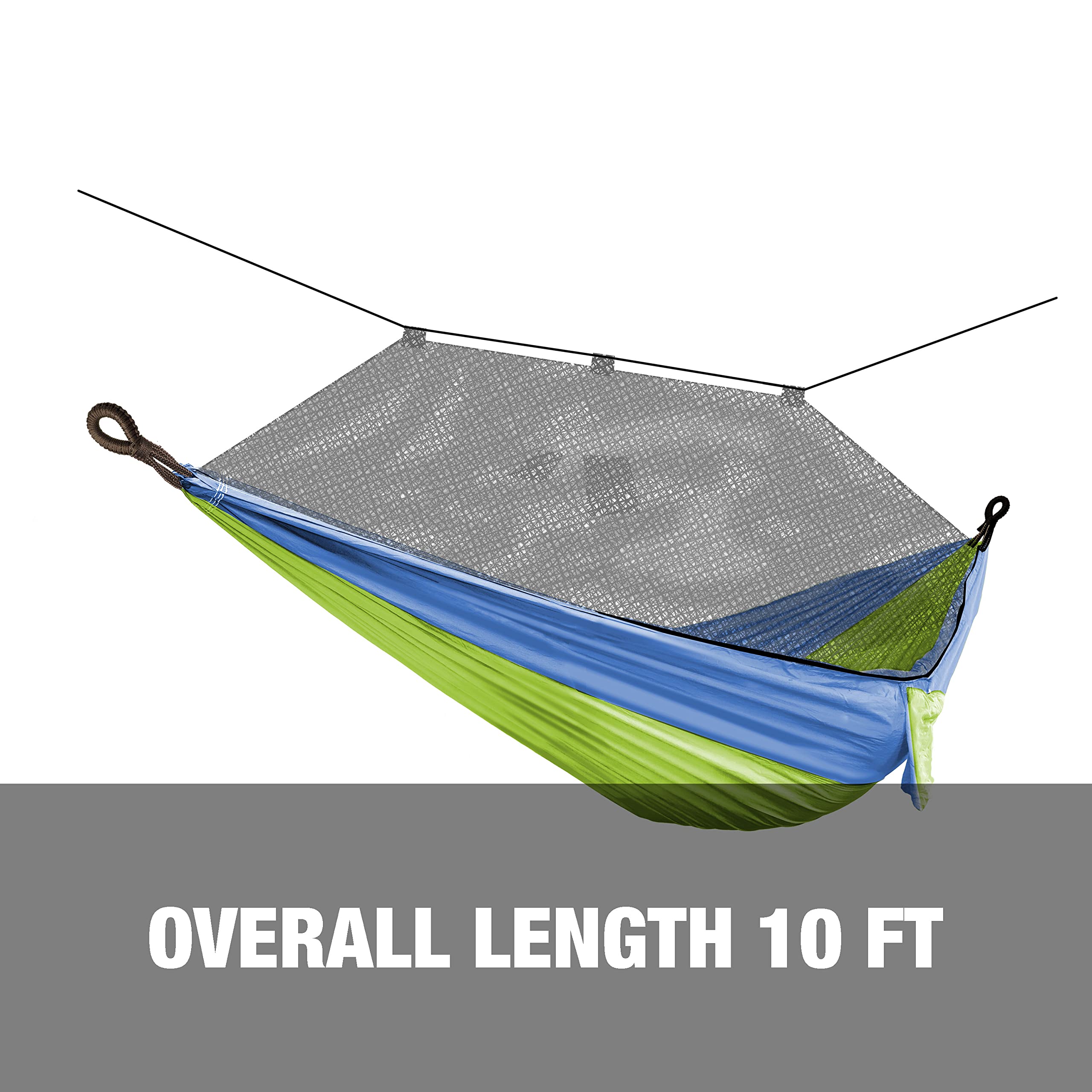 Bliss Hammocks BH-406XLS-N-MM Portable Camping Hammock with Mosquito Net & Adjustable Tree Straps - 54