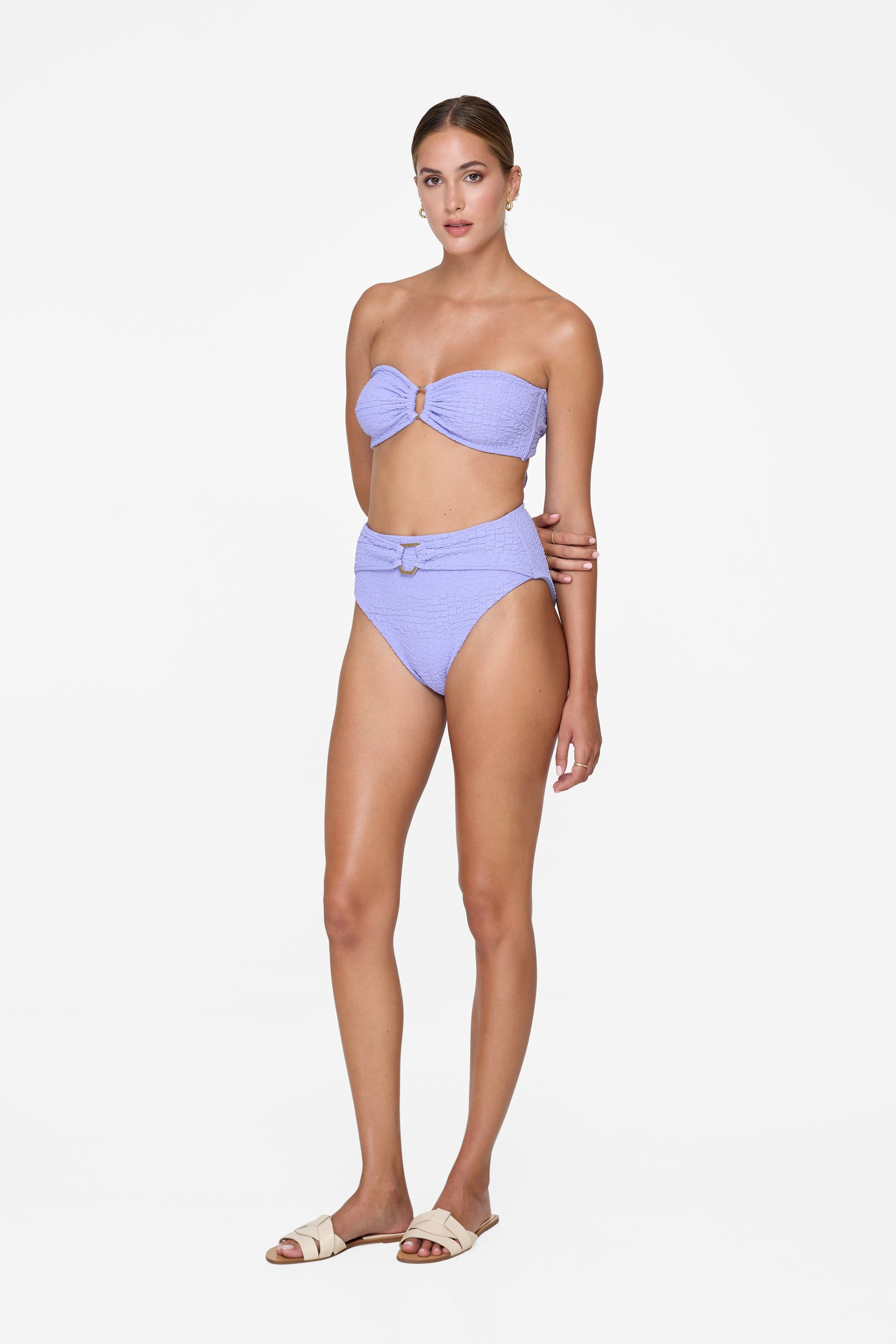 Inez Bottom Lavender Croc Shoes - Comfortable & Stylish Women's Sandals for Summer, Beach, and Casual Wear