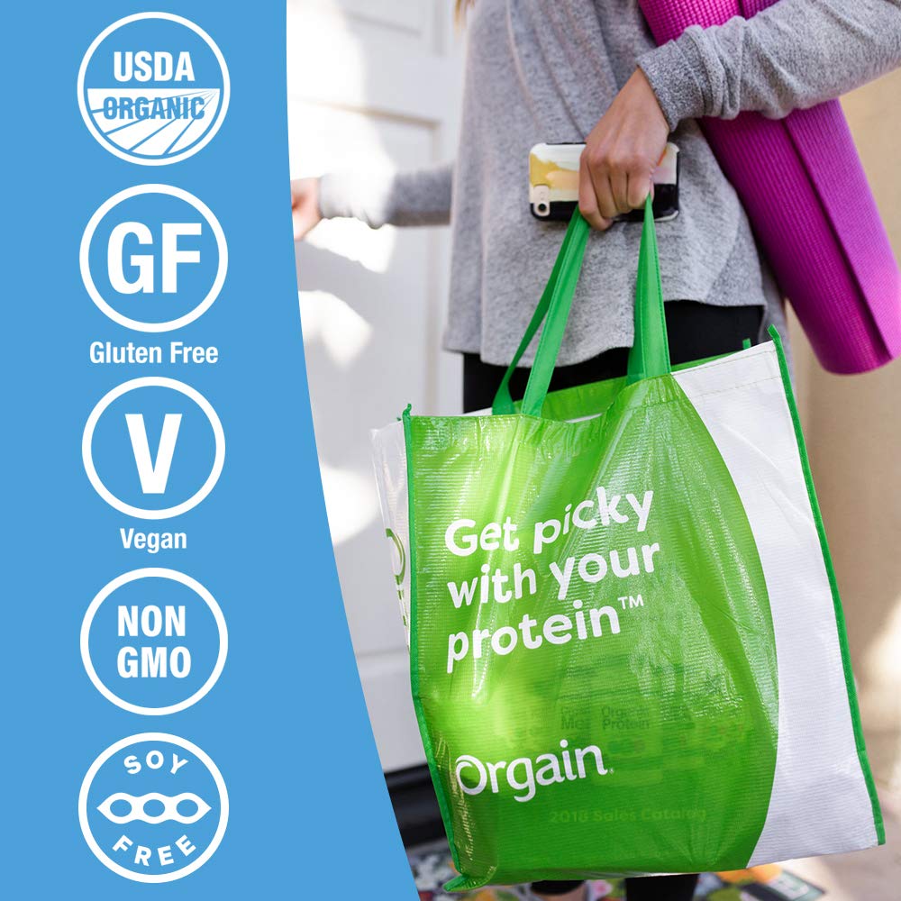 Orgain Organic Vegan Protein Powder + Greens, Vanilla Bean & Creamy Chocolate Fudge - 21g Plant Based Protein, Gluten Free, Dairy Free, Soy Free, No Sugar Added, Kosher - Supports Gut Health with Iron & Prebiotics - Perfect for Smoothies, Shakes & Post-Workout Recovery - 1.94lb & 2.03lb Pack