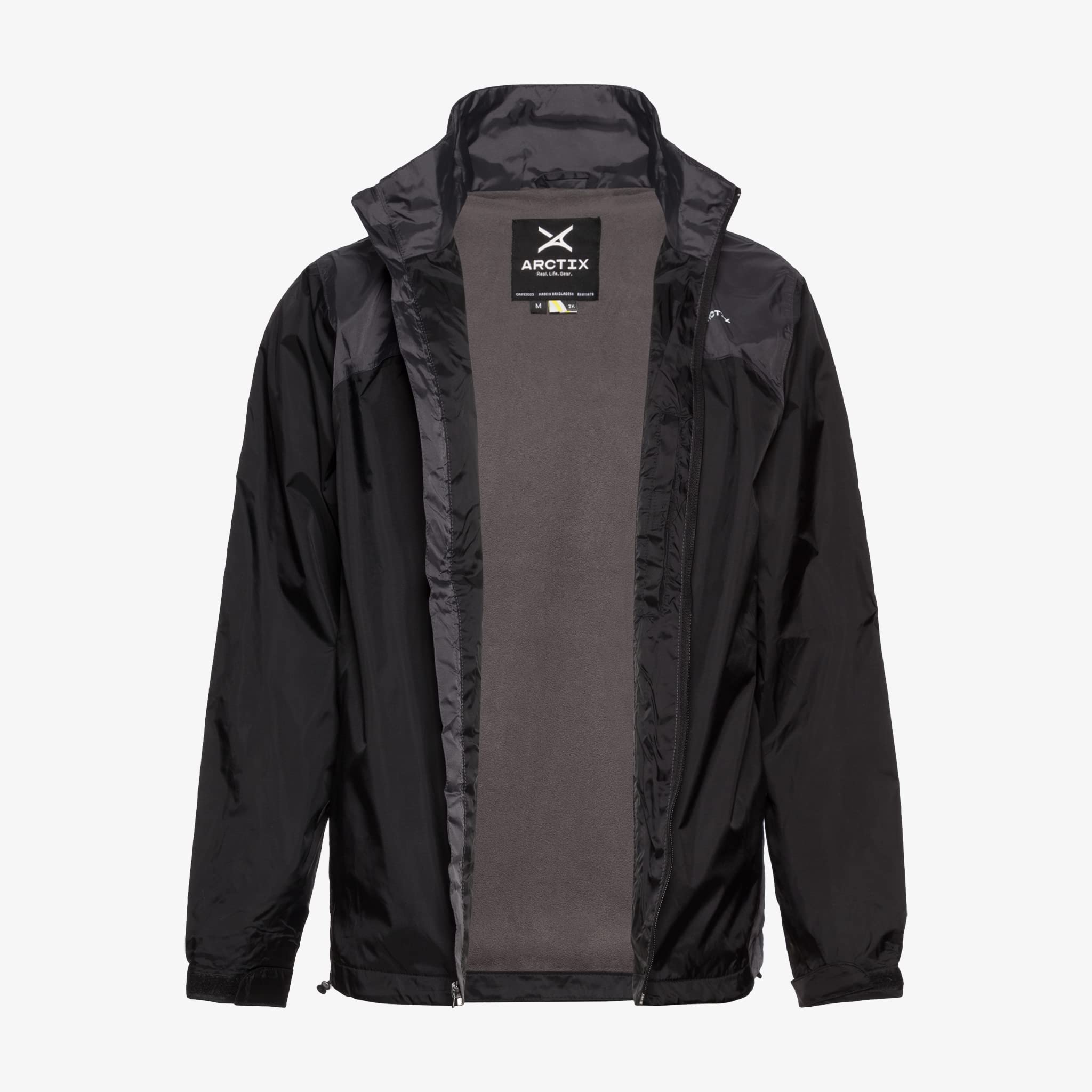 Arctix Men's Waterproof Fleece Lined Rain Jacket - Windproof Winter Coat for Hiking, Camping & Outdoor Activities