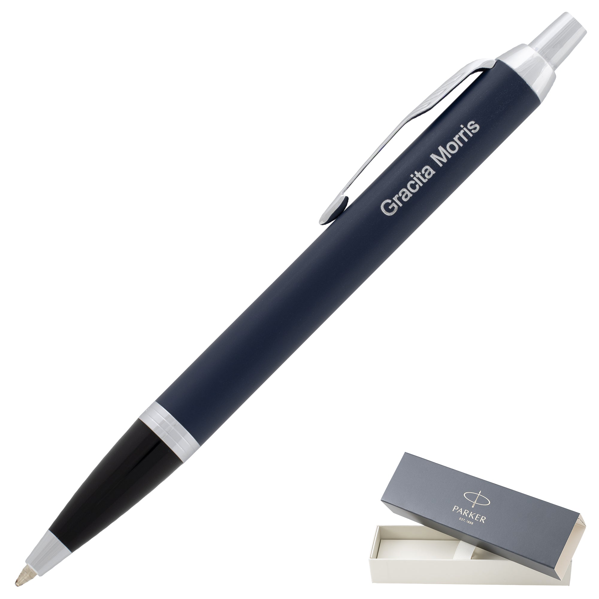 Parker IM Matte Blue Retractable Ballpoint Pen - Premium Writing Instrument for Office, School & Business Gifts - Smooth Writing Experience for Professionals & Students