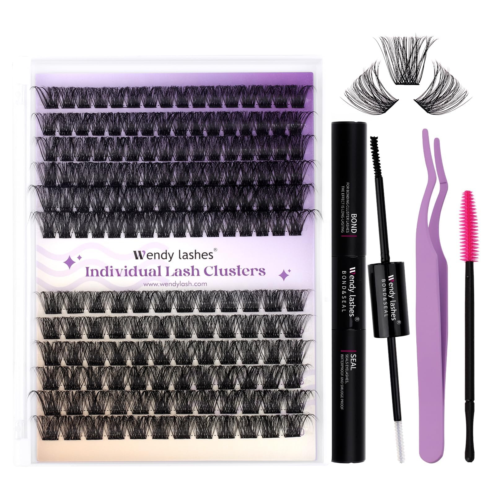 Premium DIY Eyelash Extension Kit - Natural Fluffy Wispy Clusters, Waterproof Anime Manga Cat Eye Lashes (FT250201-12-C3+C9-07-C-1216) - Perfect for Salon Professionals & Home Use