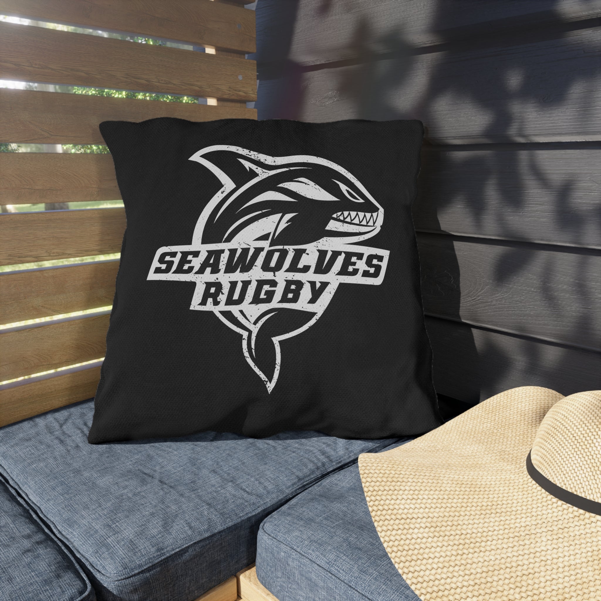 Seawolves Outdoor Pillow - Waterproof & UV Resistant Decorative Throw Pillow for Patio, Garden, Poolside - Perfect for Outdoor Furniture, Camping & Beach Decor
