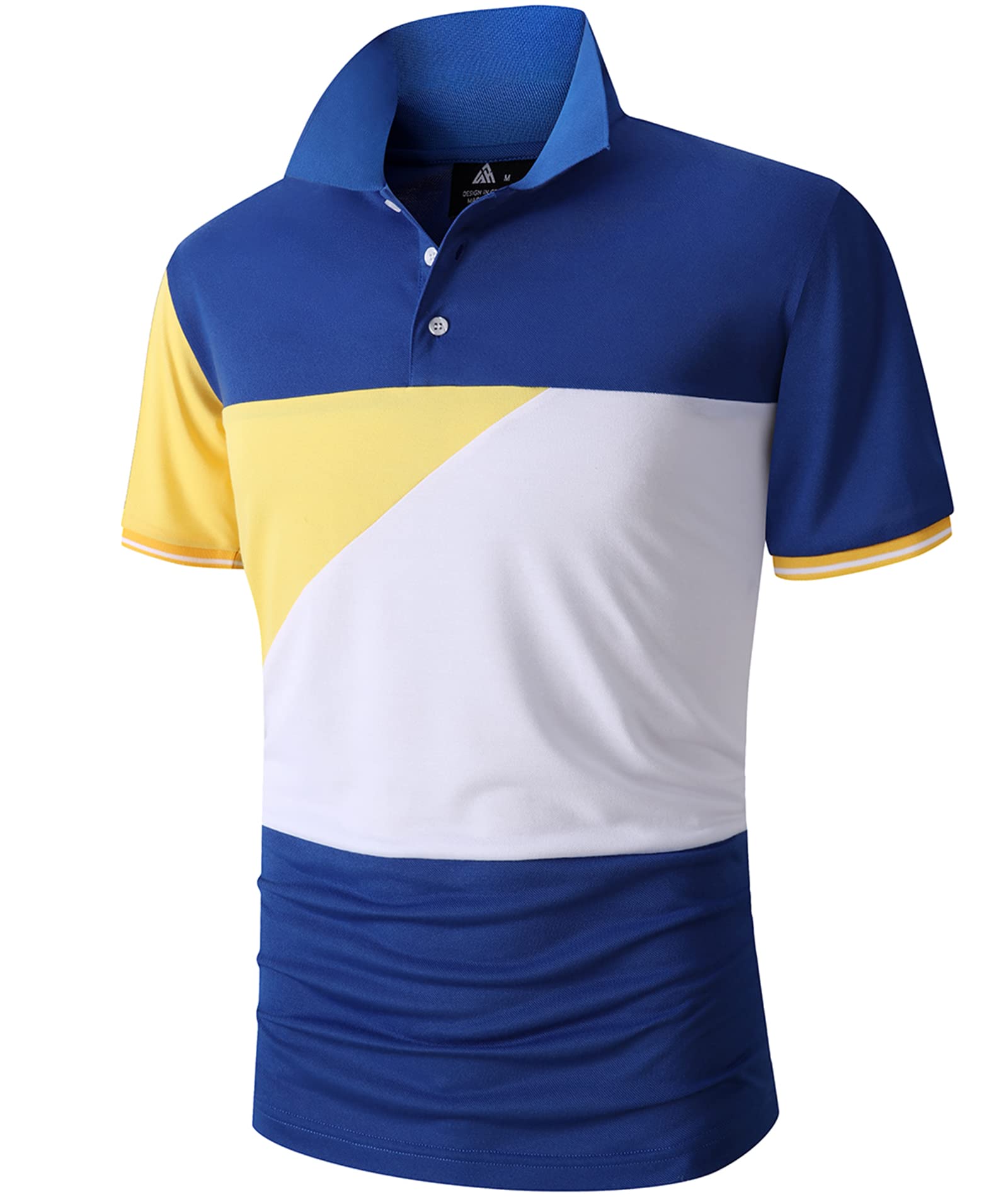 SWISSWELL Men's Moisture Wicking Polo Shirts - Breathable Mesh Tennis & Sports T-Shirt for Golf, Running, Gym Workouts - Quick Dry Activewear for Men