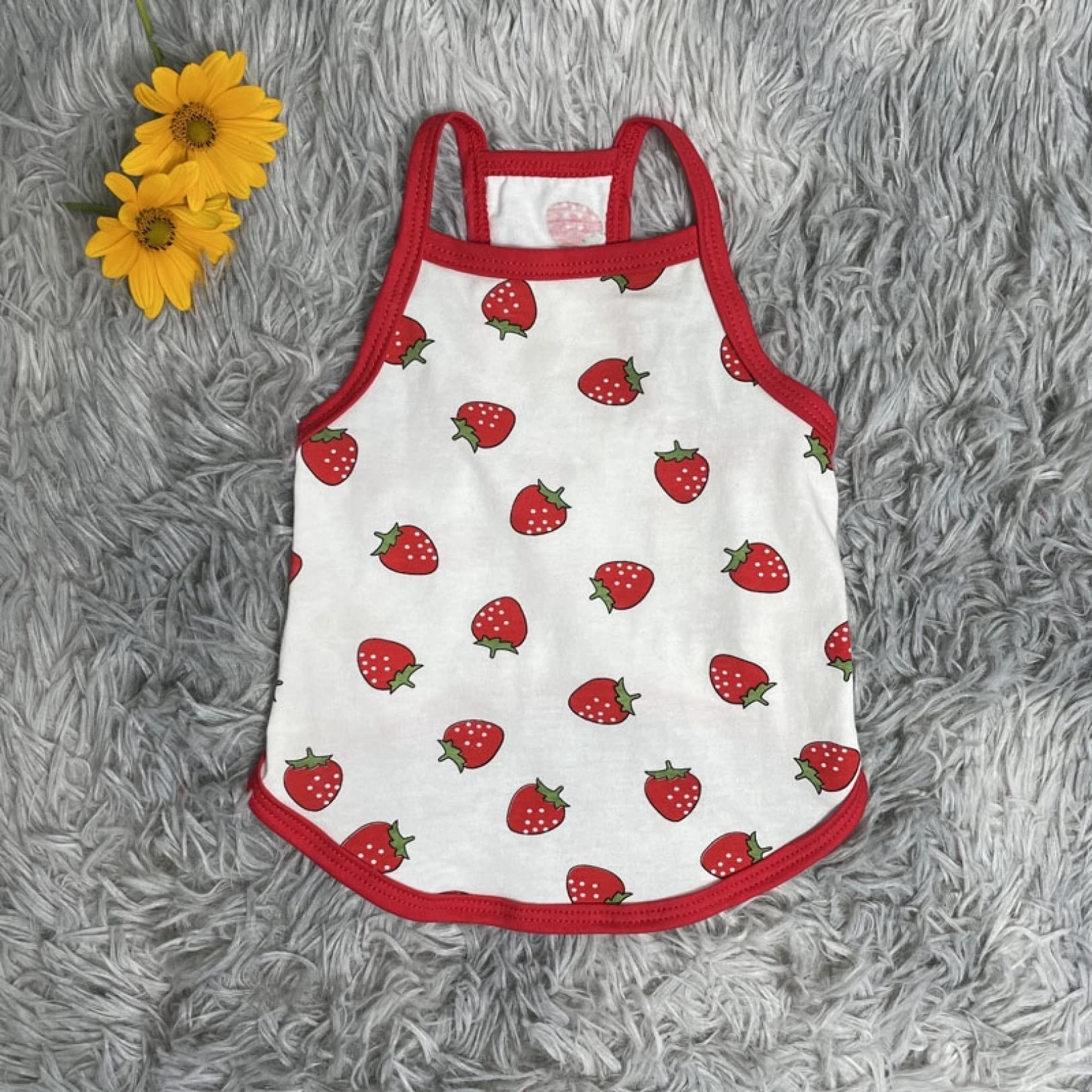 Breathable Summer Dog Vest for Small & Medium Dogs - Cute Print Puppy Apparel | Comfortable Pet Clothes for Cats & Dogs | Perfect for Outdoor Walks & Beach Trips
