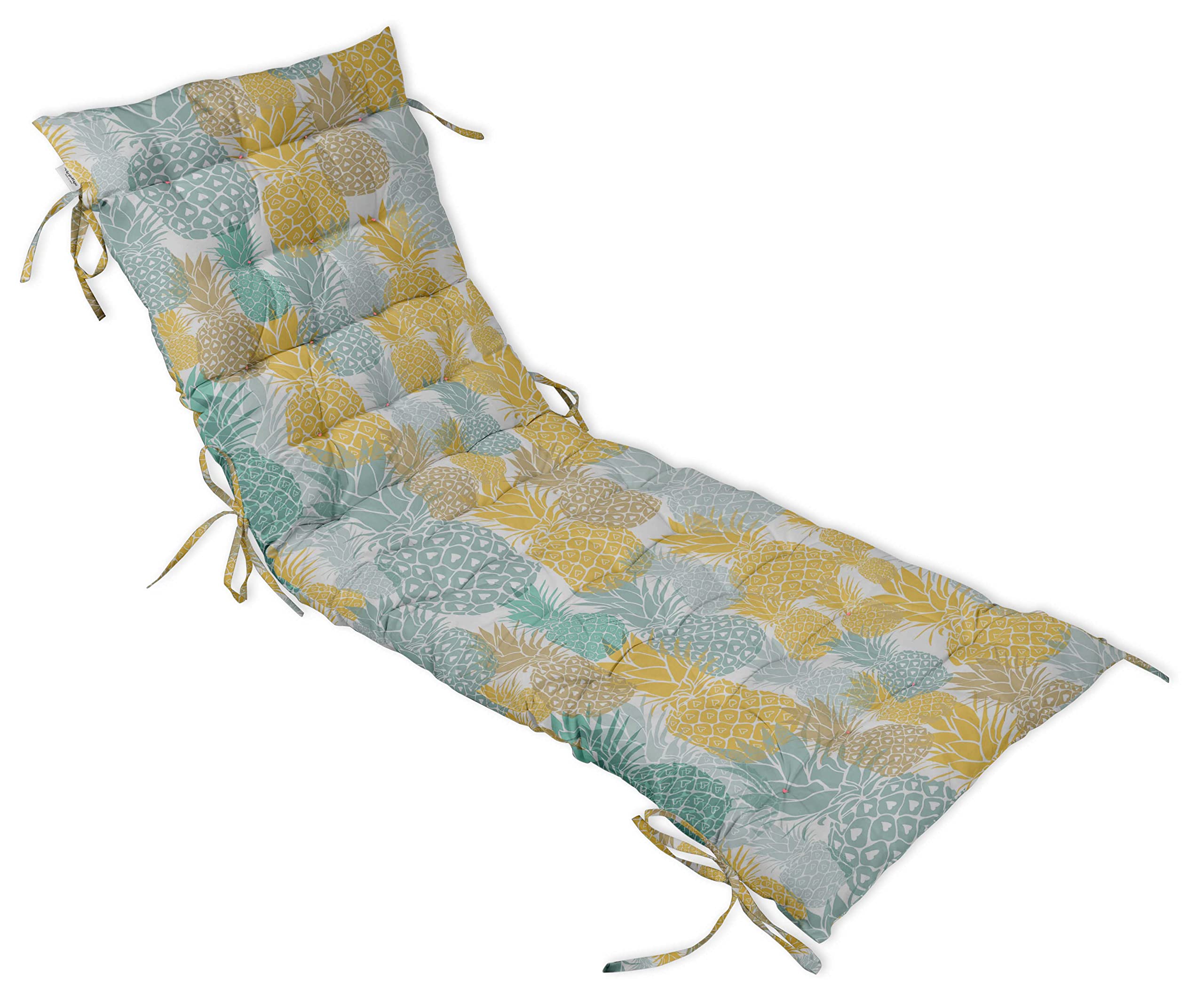 Quilted Thick Padded Seat Cushion for Rocking Chair, Sofa & Recliner - 74x23 Inch Outdoor Garden Bench Cushion with Ties - Multicolor Pattern - Perfect for Patio, Terrace & Living Room Relaxation