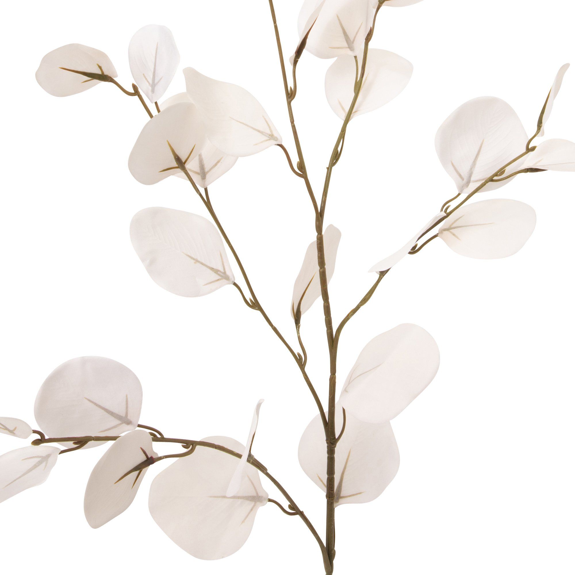 Artificial Eucalyptus Leaves - Ivory White Faux Greenery for Home Decor, Wedding Centerpieces, and Floral Arrangements