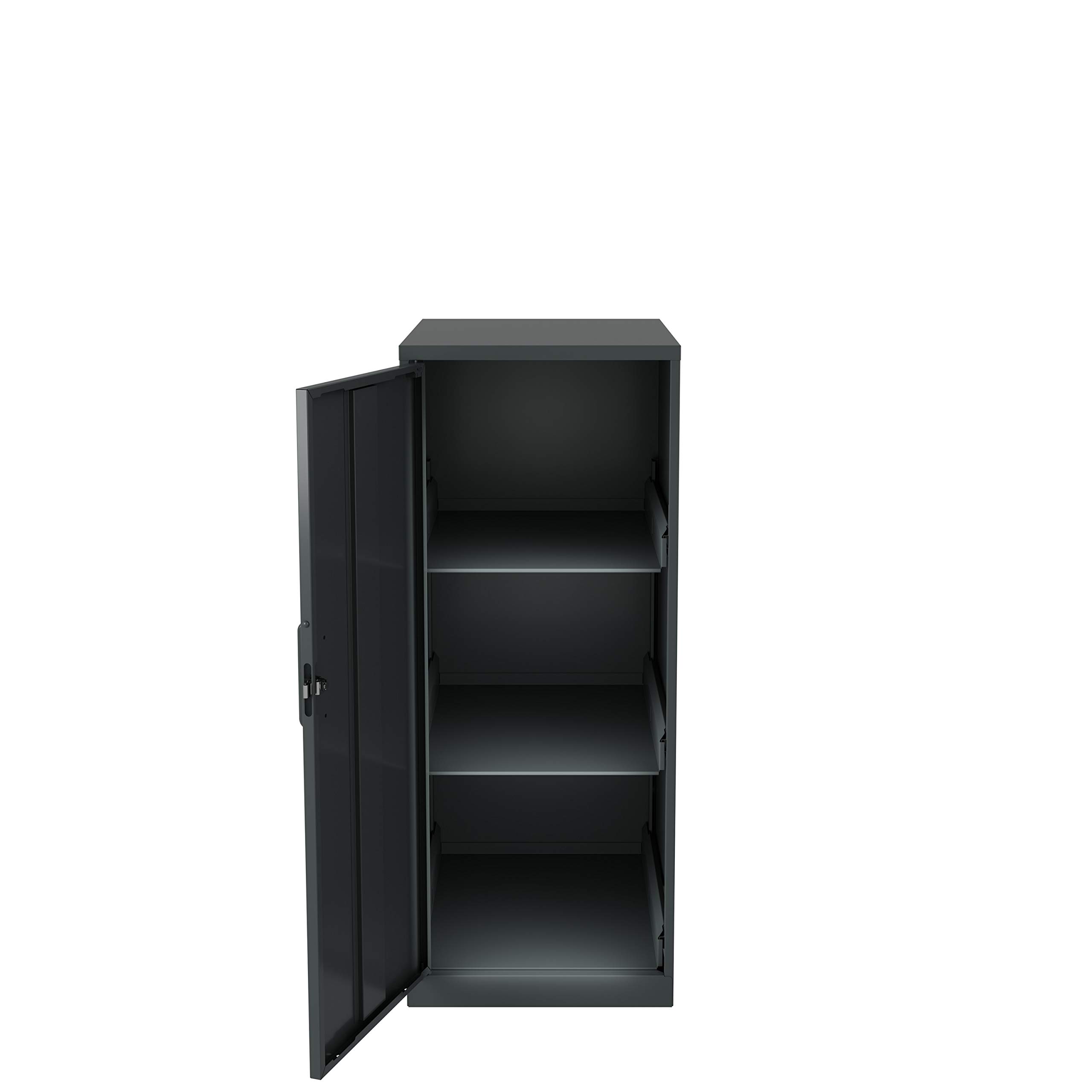 3-Tier Locking Storage Cabinet for Home & Office - Charcoal Finish | Secure Organizer for Clothes, Toys, Books & More | Space-Saving Vertical Storage Solution