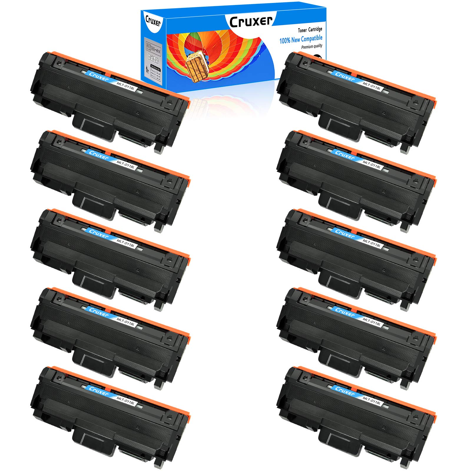 Samsung 118L MLT-D118L Compatible Toner Cartridge Replacement (Black, 10-Pack) - Works with Xpress M3015DW M3065FW M3015DW/XAA M3065FW Printers | Ideal for Office Printing, Home Use & High Volume Printing Needs