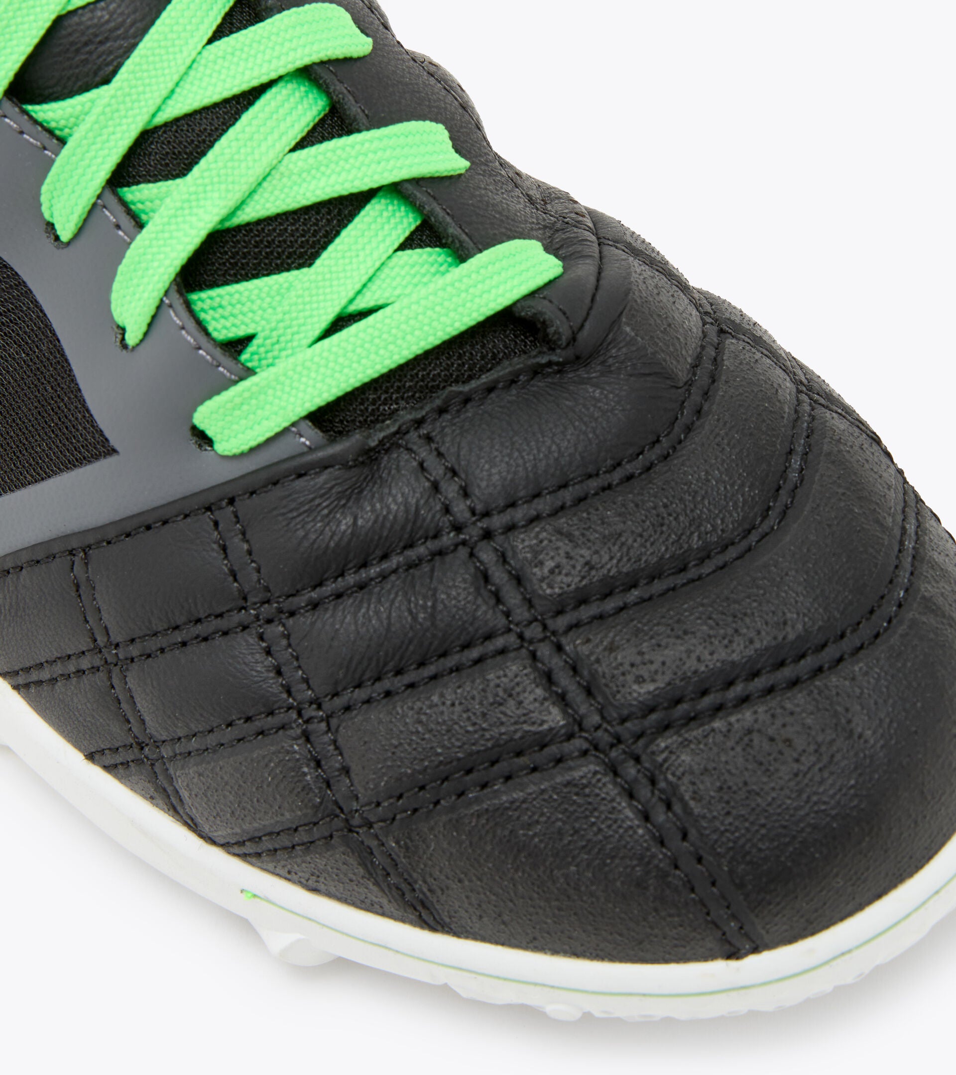 Diadora Brazil Sala TF Turf Soccer Shoes for Men - Black/Green Fluo - Indoor & Outdoor Soccer Cleats for Artificial Grass & Turf Fields