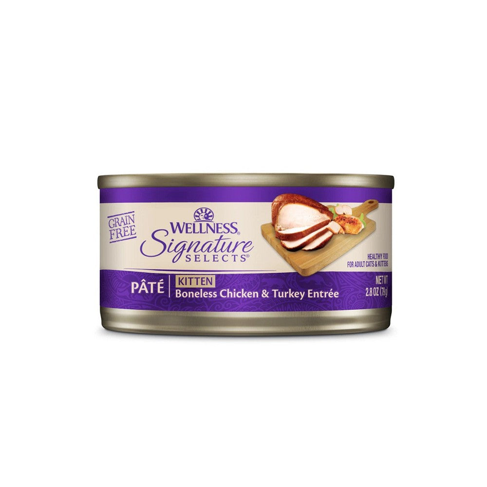 Premium Grain-Free Kitten Food - Core Signature Select Pate with Boneless Chicken & Turkey Entree - Wet Cat Food for Growing Kittens - Perfect for Weaning, Digestive Health & Picky Eaters