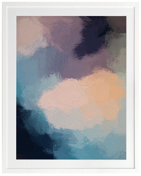 Dark Heather Framed Art Print - Modern Wall Decor for Living Room, Bedroom & Office - Ready to Hang Canvas Painting