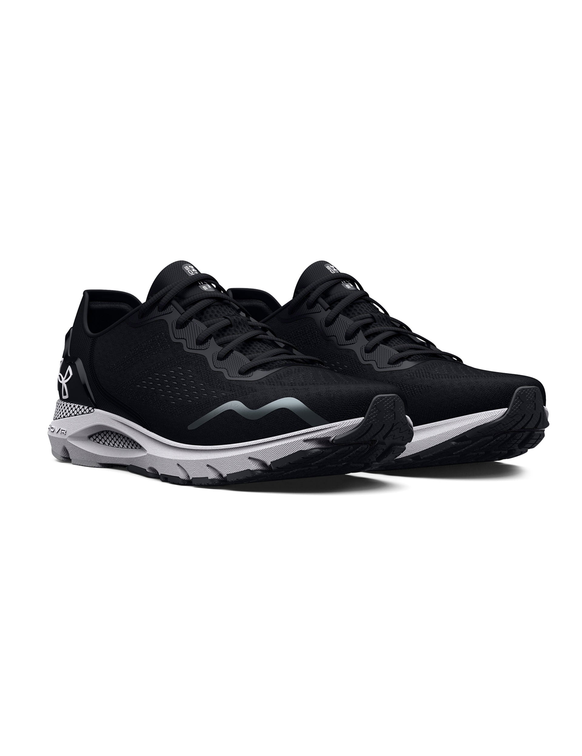 UA HOVR Sonic 6 Running Shoes for Men - Lightweight Black & White Athletic Shoes for Jogging, Training & Gym Workouts