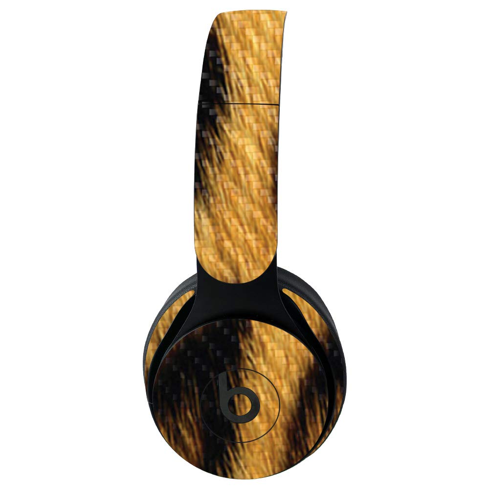 MightySkins Carbon Fiber Skin for Beats Solo Pro Wireless Headphones - Cheetah Print | Protective & Durable Textured Vinyl Wrap | Easy to Apply & Remove | Made in USA | Perfect for Gym, Travel & Daily Use