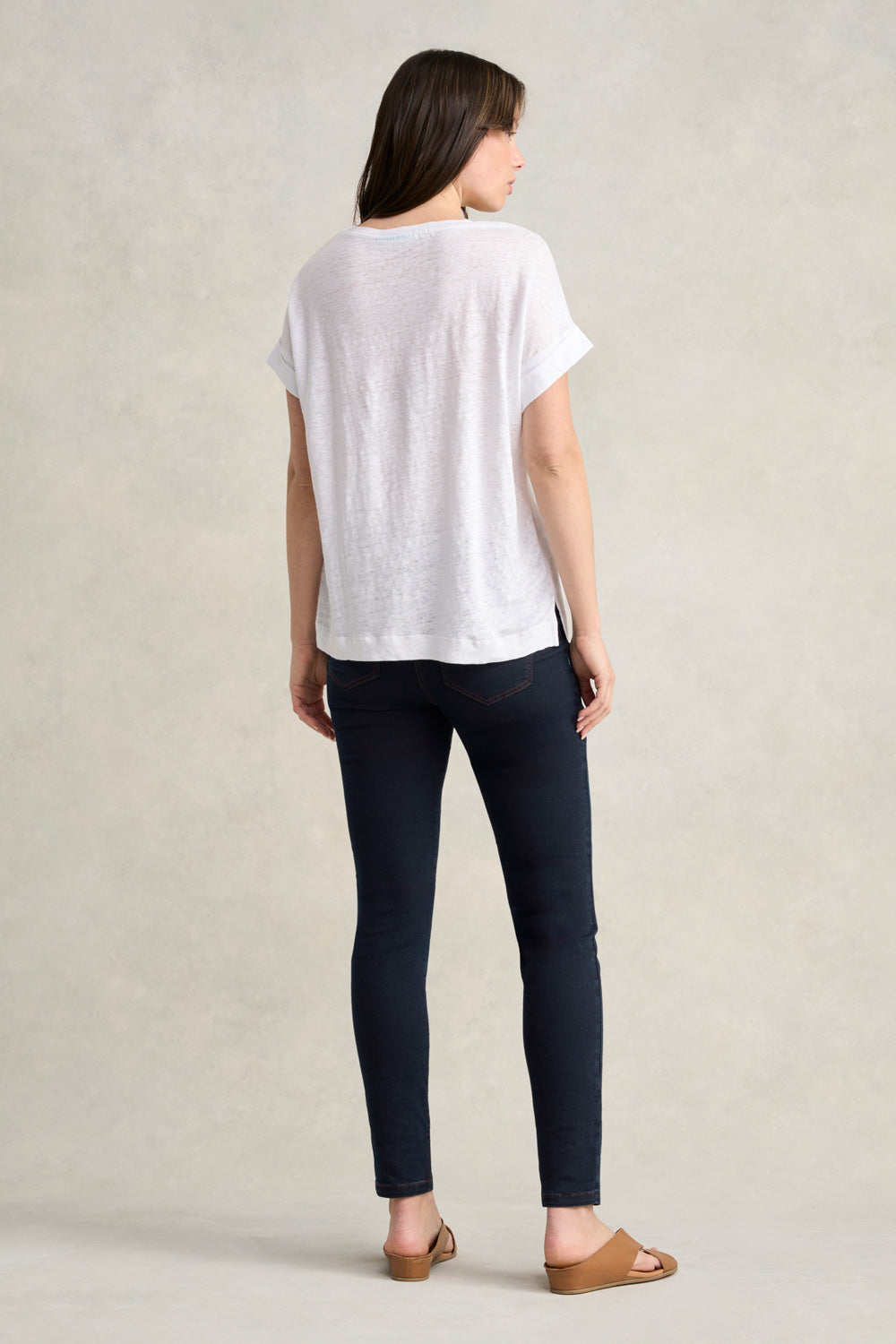 Stylish White Linen Blend Top for Women - Perfect for Summer Outfits, Casual Wear & Beach Vacations