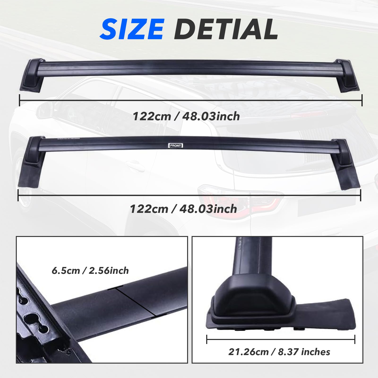 Aluminum Roof Rack Cross Bars for 2003-2011 Honda Element - Heavy Duty Cargo Carrier for SUVs | Perfect for Camping, Road Trips & Outdoor Adventures