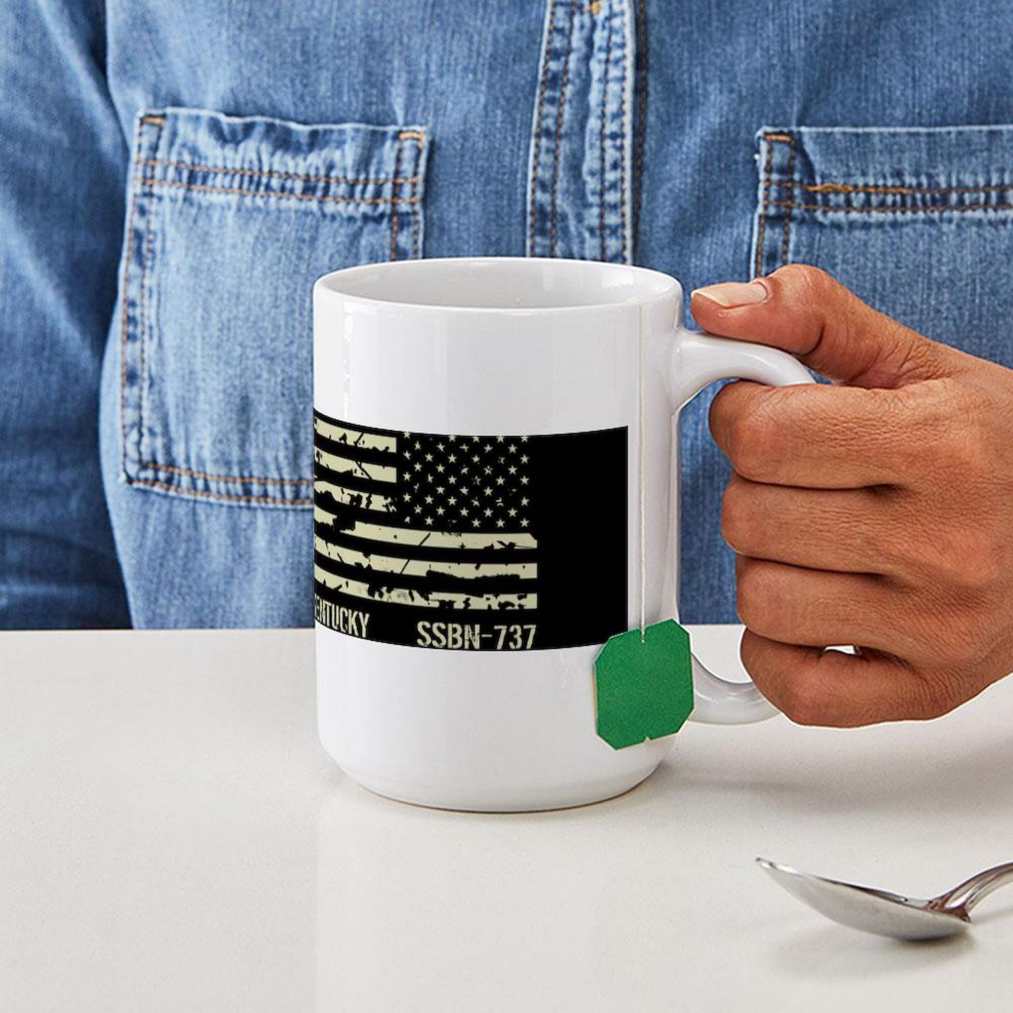 USS Kentucky 15 oz Ceramic Coffee Mug - Navy Themed Gift for Military & Veterans - Perfect for Home, Office & Military Appreciation Gifts